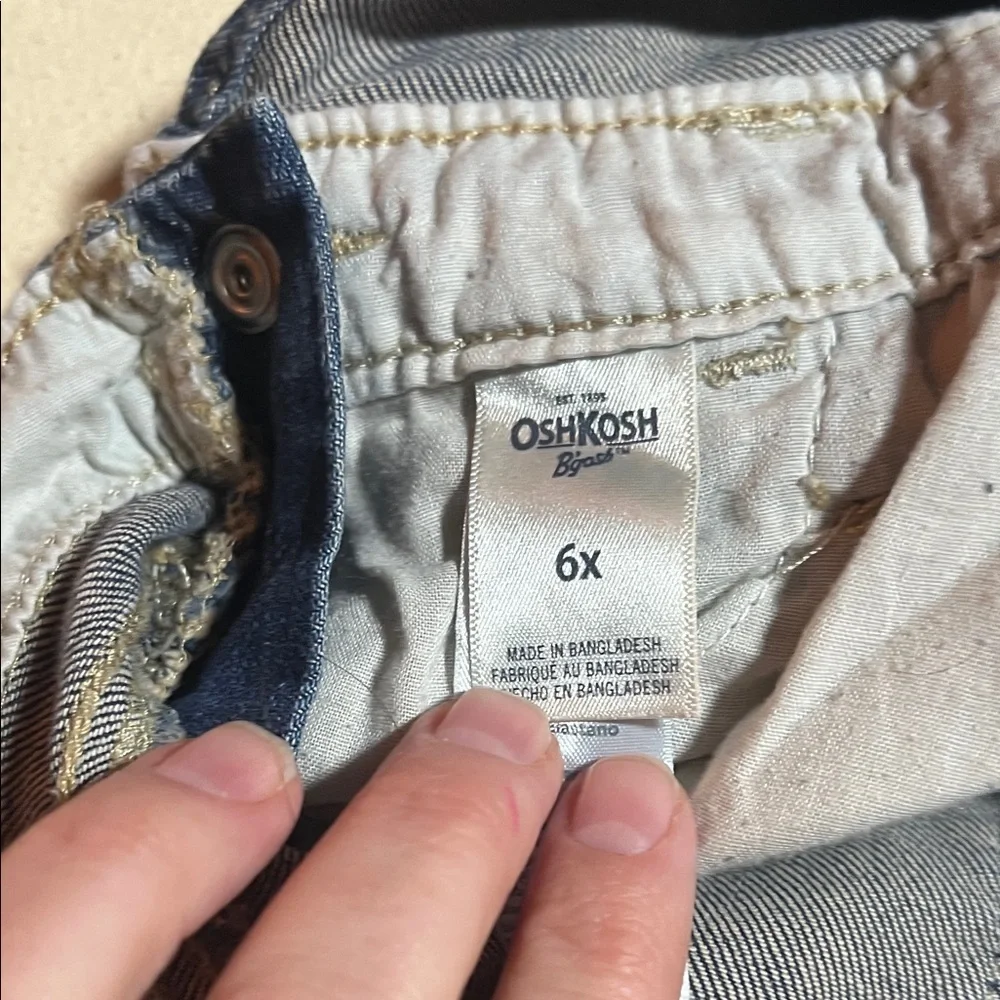 OshKosh B'gosh Blue and White Kids Overalls